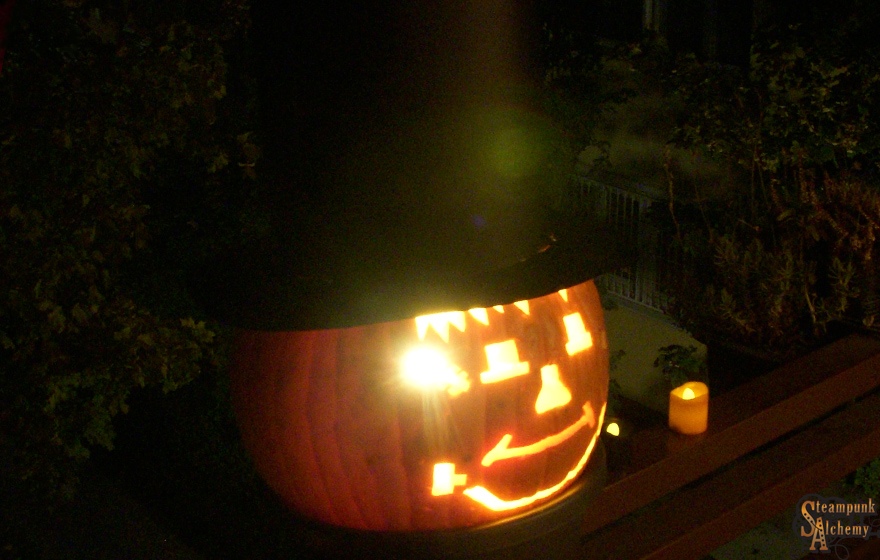 steampunk pumpkin lantern